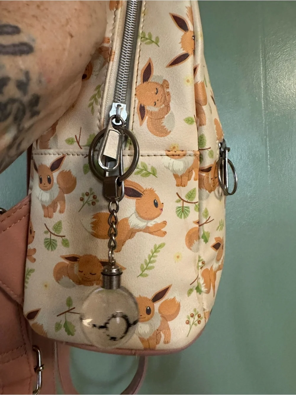 Loungefly Pink Eevee Pattern Mini Backpack for Kids